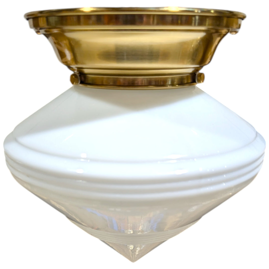 ##Antique Hardware## Small Art Deco Flush Light (Several Finishes Available)