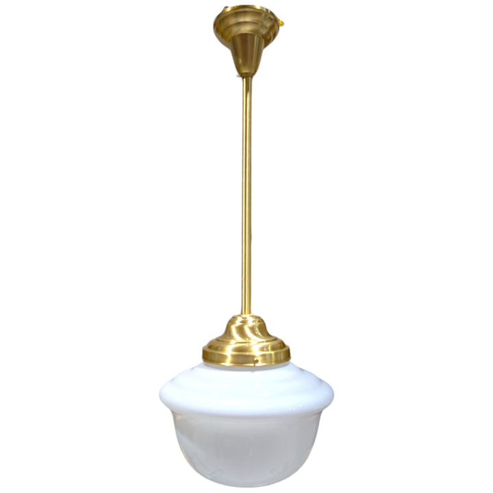 ##Antique Hardware## Classic Schoolhouse Glass Rod Pendant Light (Several Finishes Available)