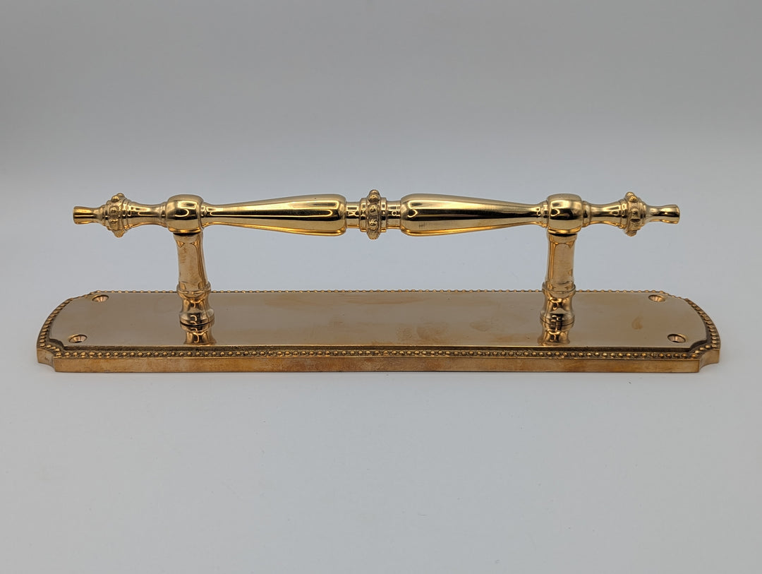 ##Antique Hardware## Open Box Sale Item 11 1/2 Inch Solid Brass Beaded Door Pull - Set of 3