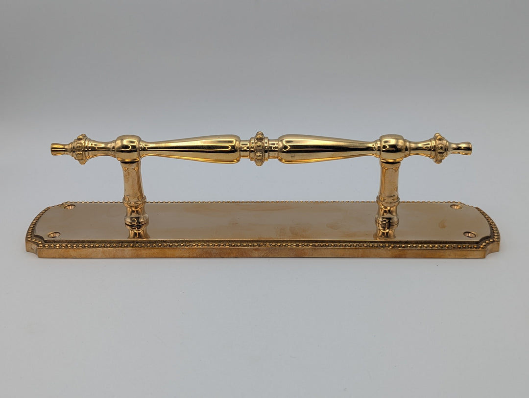 ##Antique Hardware## Open Box Sale Item 11 1/2 Inch Solid Brass Beaded Door Pull - Set of 3