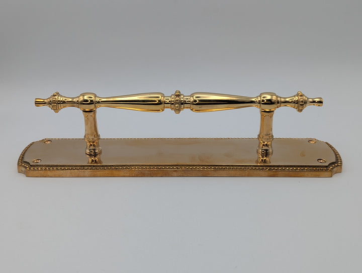 ##Antique Hardware## Open Box Sale Item 11 1/2 Inch Solid Brass Beaded Door Pull - Set of 3