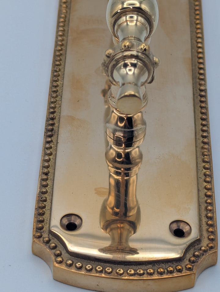##Antique Hardware## Open Box Sale Item 11 1/2 Inch Solid Brass Beaded Door Pull - Set of 3