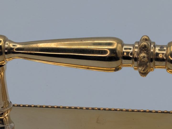 ##Antique Hardware## Open Box Sale Item 11 1/2 Inch Solid Brass Beaded Door Pull - Set of 3