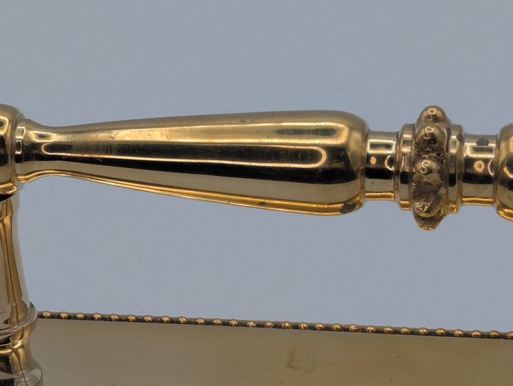 ##Antique Hardware## Open Box Sale Item 11 1/2 Inch Solid Brass Beaded Door Pull - Set of 3