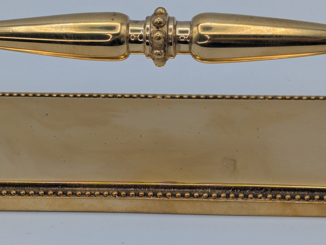 ##Antique Hardware## Open Box Sale Item 11 1/2 Inch Solid Brass Beaded Door Pull - Set of 3