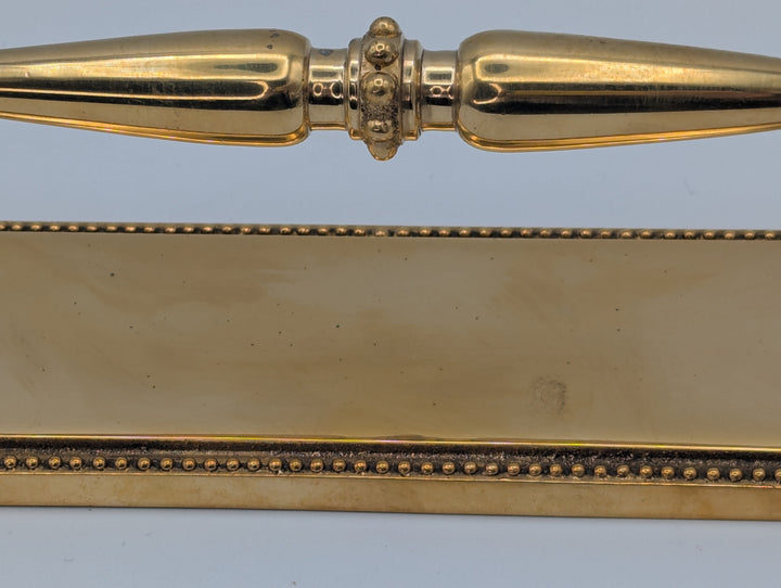 ##Antique Hardware## Open Box Sale Item 11 1/2 Inch Solid Brass Beaded Door Pull - Set of 3