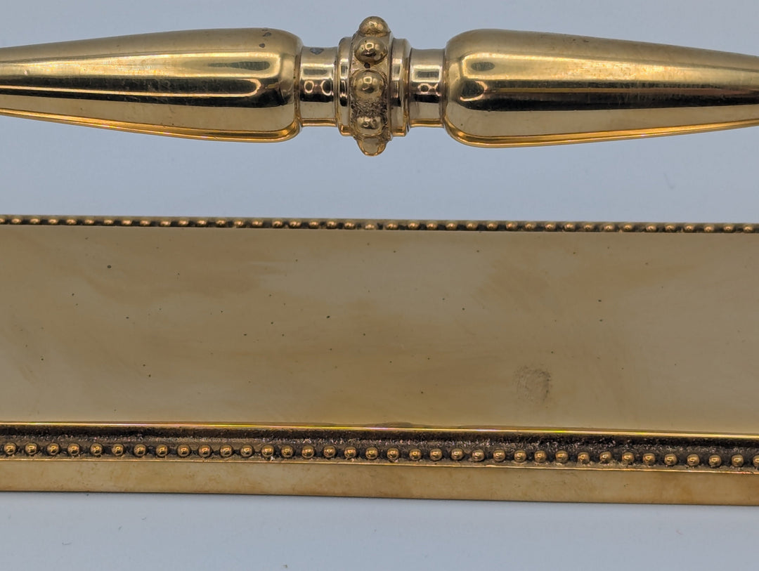 ##Antique Hardware## Open Box Sale Item 11 1/2 Inch Solid Brass Beaded Door Pull - Set of 3