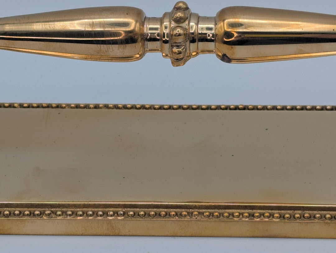 ##Antique Hardware## Open Box Sale Item 11 1/2 Inch Solid Brass Beaded Door Pull - Set of 3