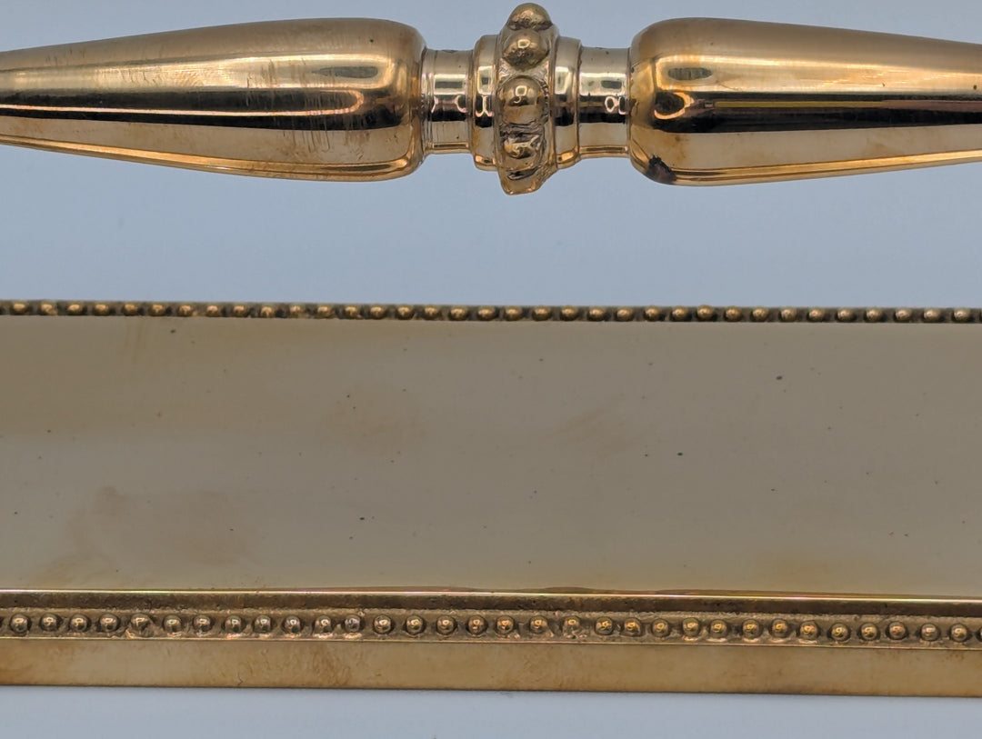 ##Antique Hardware## Open Box Sale Item 11 1/2 Inch Solid Brass Beaded Door Pull - Set of 3