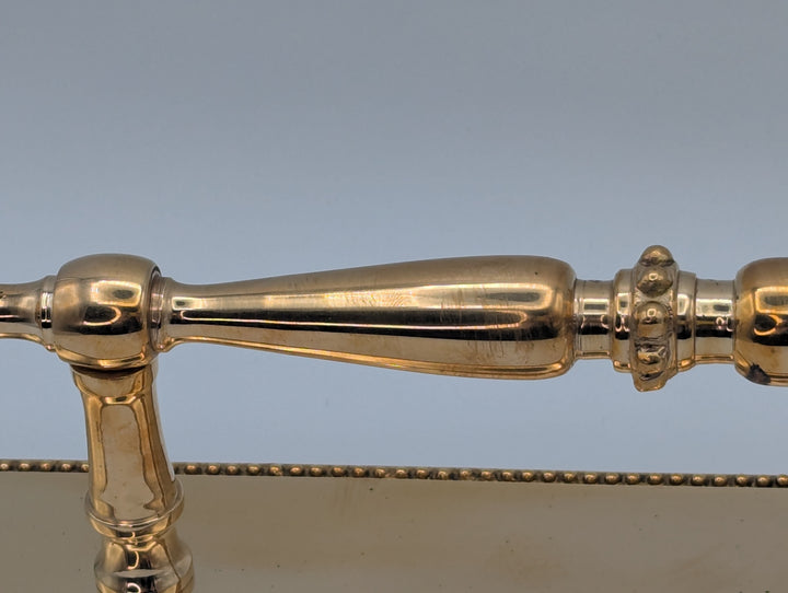 ##Antique Hardware## Open Box Sale Item 11 1/2 Inch Solid Brass Beaded Door Pull - Set of 3