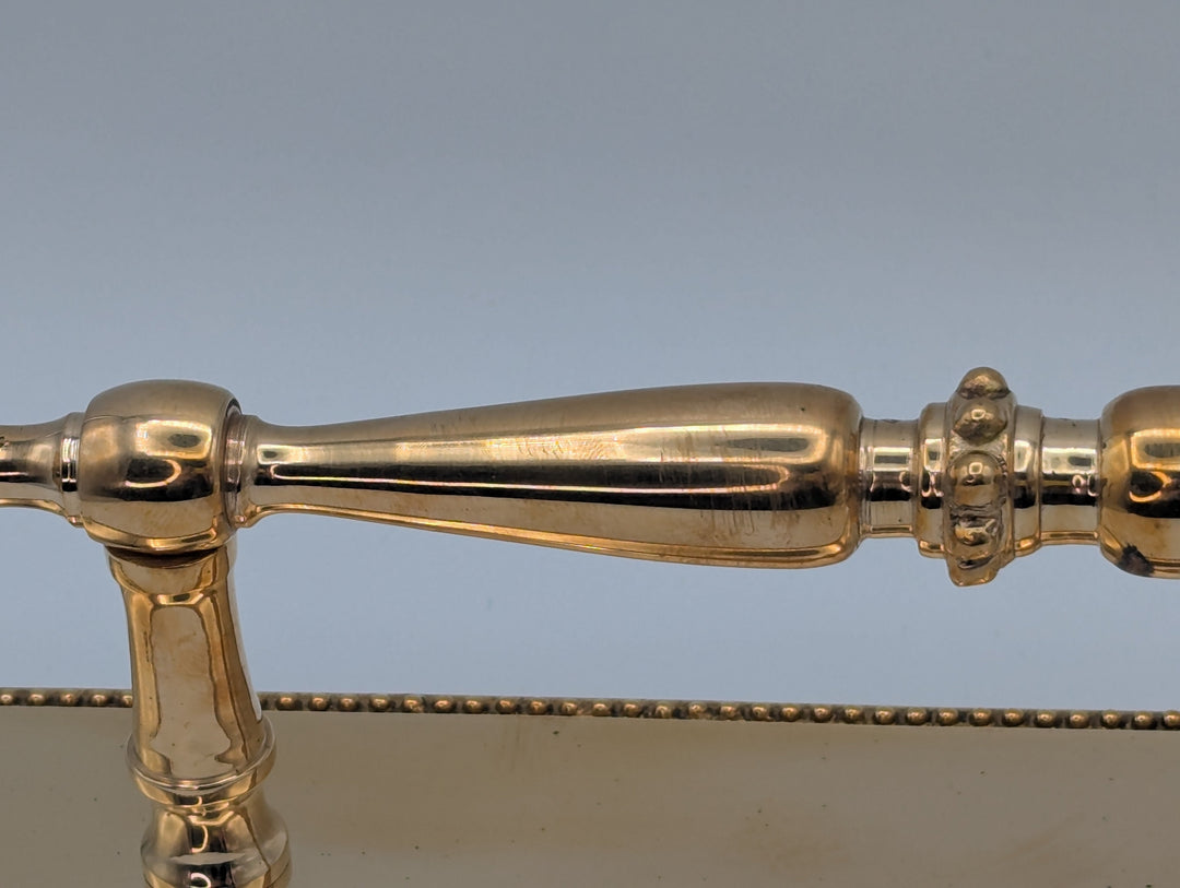 ##Antique Hardware## Open Box Sale Item 11 1/2 Inch Solid Brass Beaded Door Pull - Set of 3