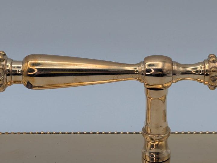 ##Antique Hardware## Open Box Sale Item 11 1/2 Inch Solid Brass Beaded Door Pull - Set of 3