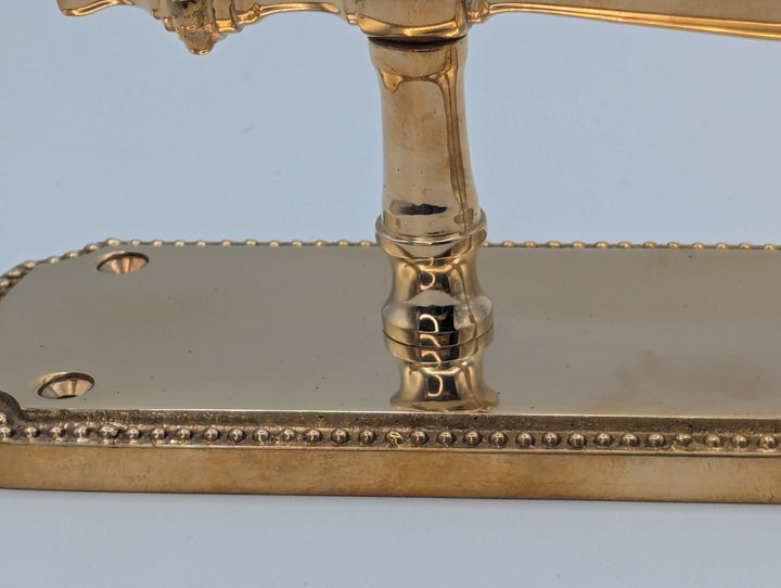 ##Antique Hardware## Open Box Sale Item 11 1/2 Inch Solid Brass Beaded Door Pull - Set of 3