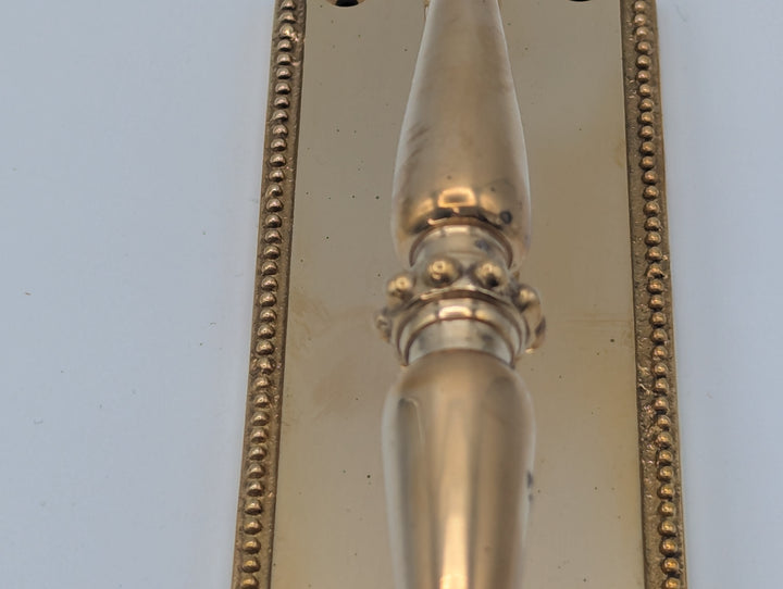 ##Antique Hardware## Open Box Sale Item 11 1/2 Inch Solid Brass Beaded Door Pull - Set of 3