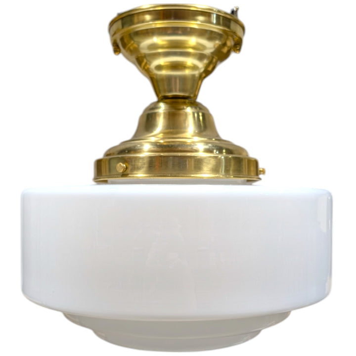 ##Antique Hardware## Mid Century Modern Glass Semi-Flush Fancy Light (Several Finishes Available)