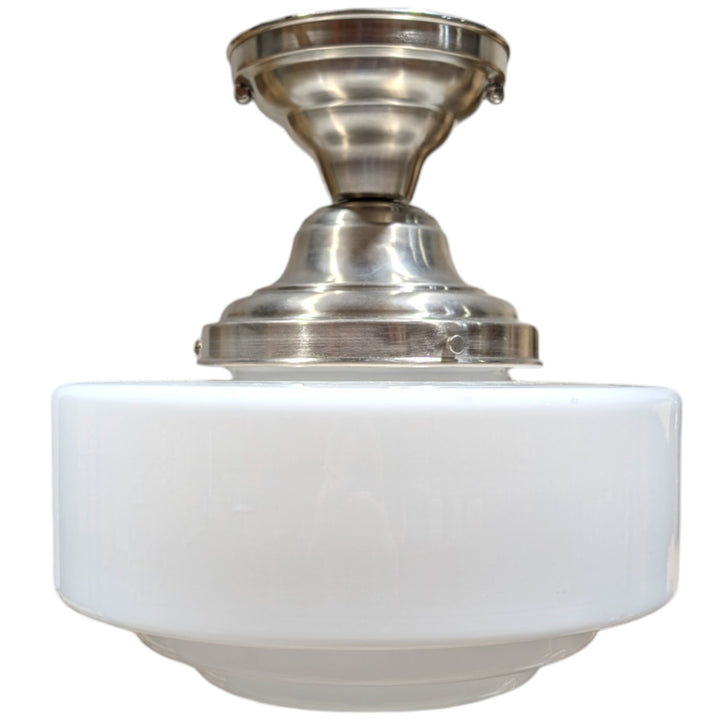 ##Antique Hardware## Mid Century Modern Glass Semi-Flush Fancy Light (Several Finishes Available)