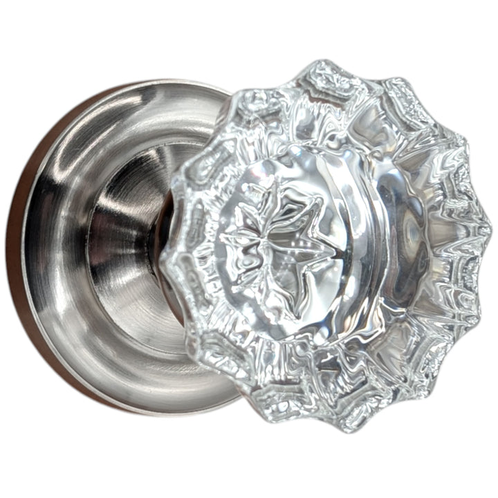 ##Antique Hardware## Magnifique™ Classic Door Set with Crystal Fluted Knobs (Several Finishes Available)