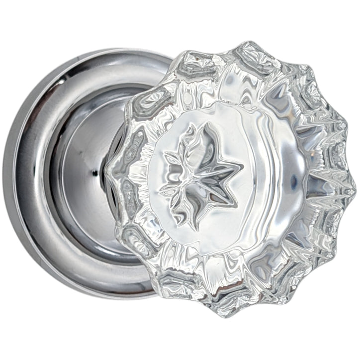 ##Antique Hardware## Magnifique™ Classic Door Set with Crystal Fluted Knobs (Several Finishes Available)