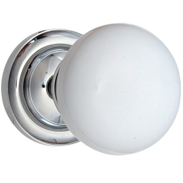 ##Antique Hardware## Magnifique™ Classic Door Set with White Porcelain Knobs (Several Finishes Available)