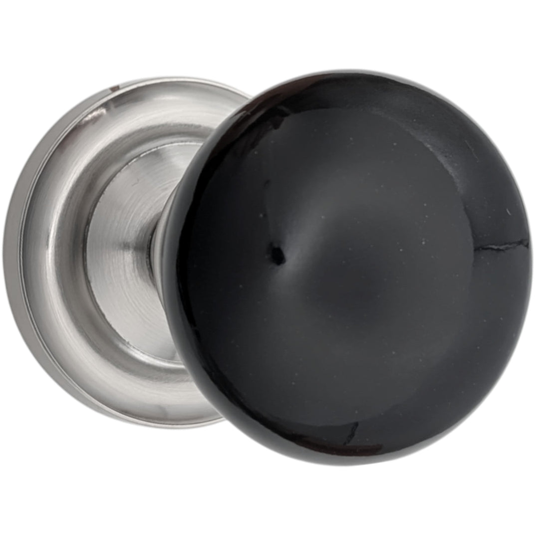 Magnifique® Classic Door Set with Black Porcelain Knobs (Several Finishes Available)