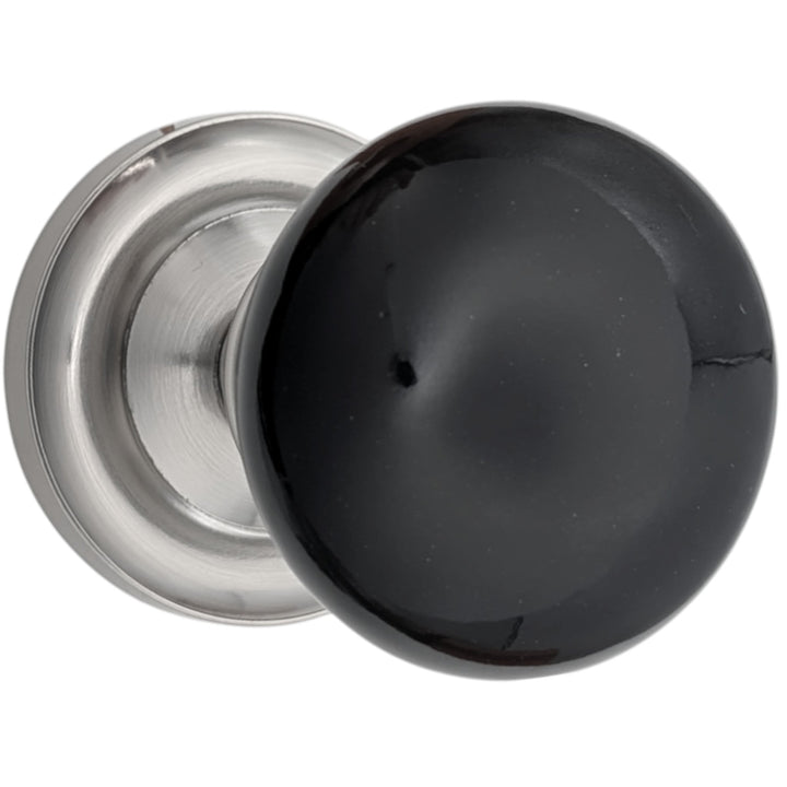 Magnifique® Classic Door Set with Black Porcelain Knobs (Several Finishes Available)