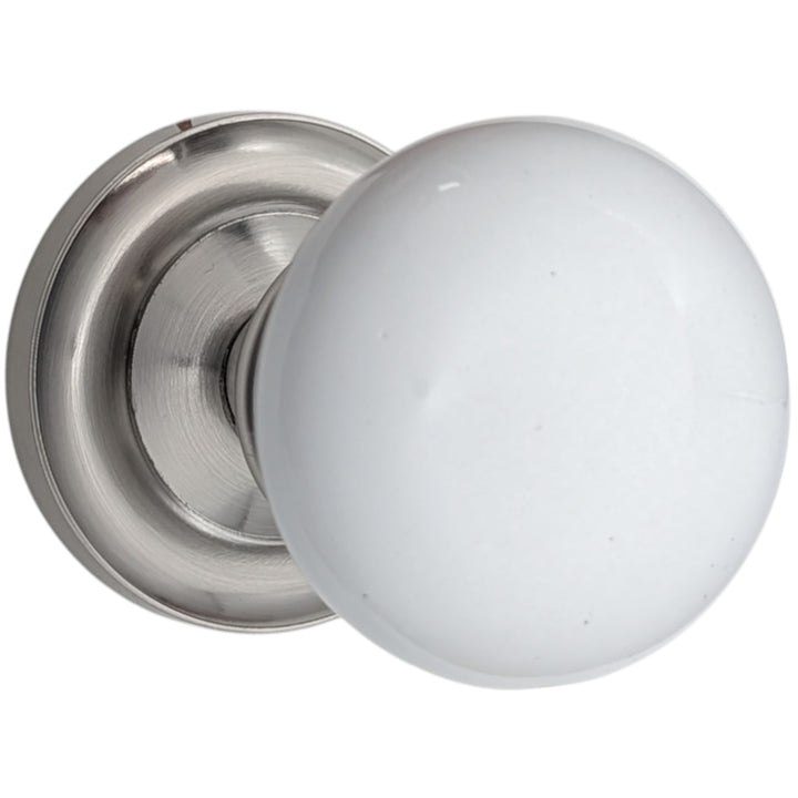##Antique Hardware## Magnifique™ Classic Door Set with White Porcelain Knobs (Several Finishes Available)