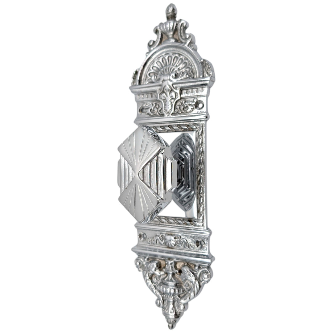 L'Enfant Backplate Door Set with Art Deco Fanfare Knob (Several Finishes Available)