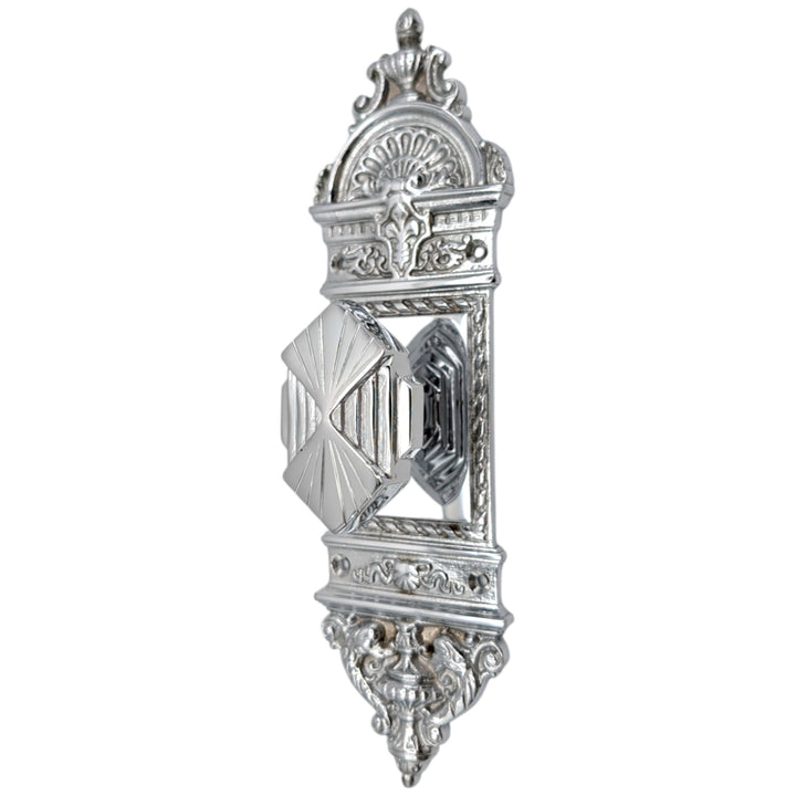 L'Enfant Backplate Door Set with Art Deco Fanfare Knob (Several Finishes Available)