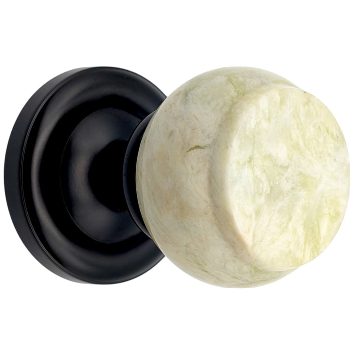 ##Antique Hardware## Magnifique™ Classic Door Set with Green Jade Knobs (Several Finishes Available)