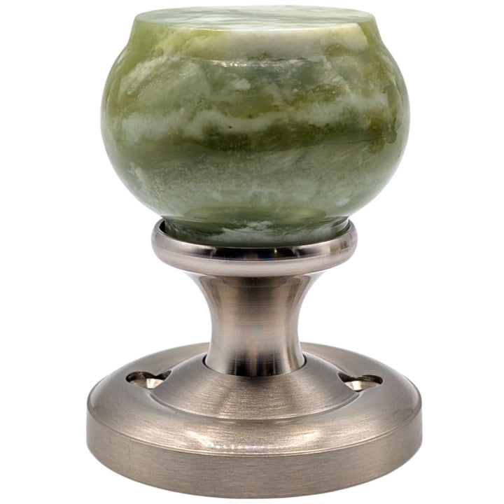 ##Antique Hardware## Magnifique™ Classic Door Set with Green Jade Knobs (Several Finishes Available)