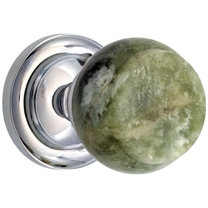 ##Antique Hardware## Magnifique™ Classic Door Set with Green Jade Knobs (Several Finishes Available)