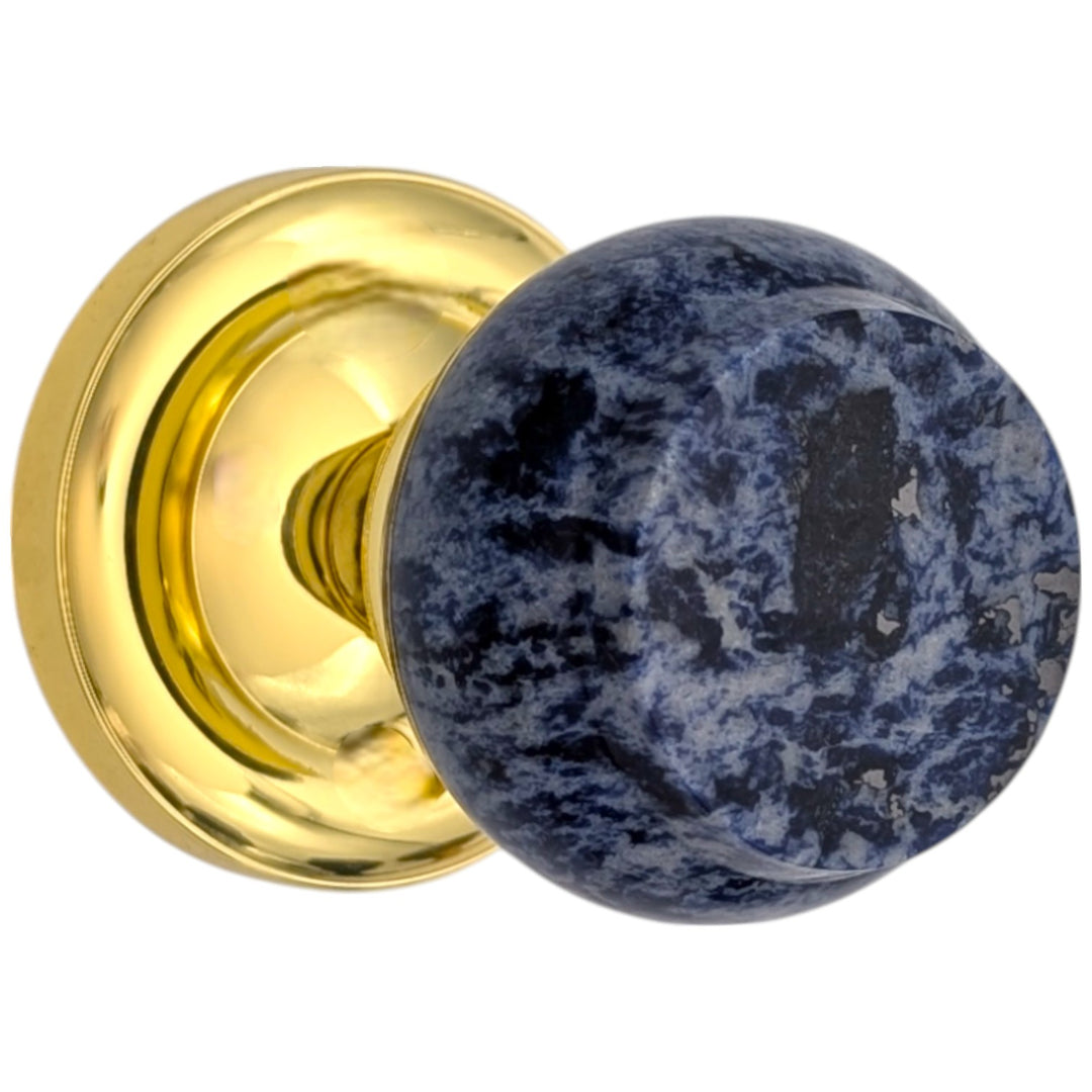 ##Antique Hardware## Magnifique™ Classic Door Set with Royal Blue Knobs (Several Finishes Available)