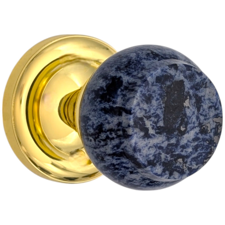 ##Antique Hardware## Magnifique™ Classic Door Set with Royal Blue Knobs (Several Finishes Available)