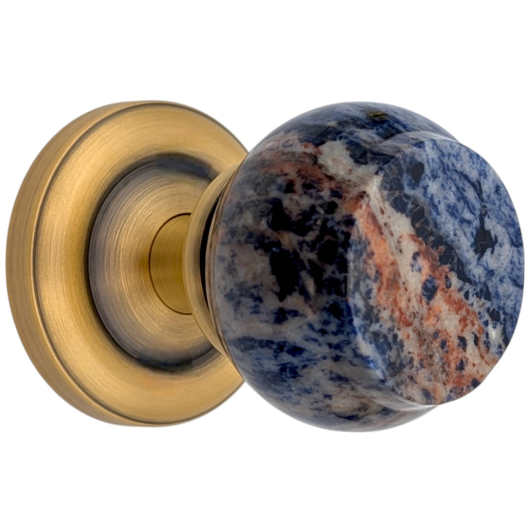 ##Antique Hardware## Magnifique™ Classic Door Set with Royal Blue Knobs (Several Finishes Available)