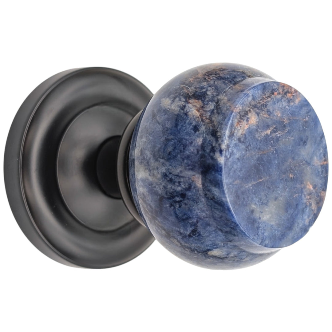 ##Antique Hardware## Magnifique™ Classic Door Set with Royal Blue Knobs (Several Finishes Available)