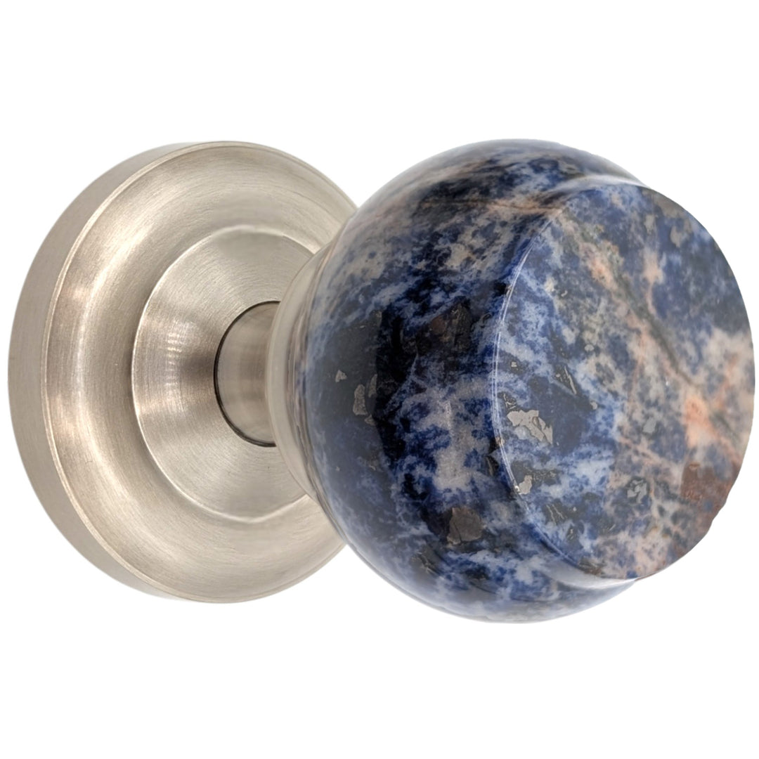 ##Antique Hardware## Magnifique™ Classic Door Set with Royal Blue Knobs (Several Finishes Available)