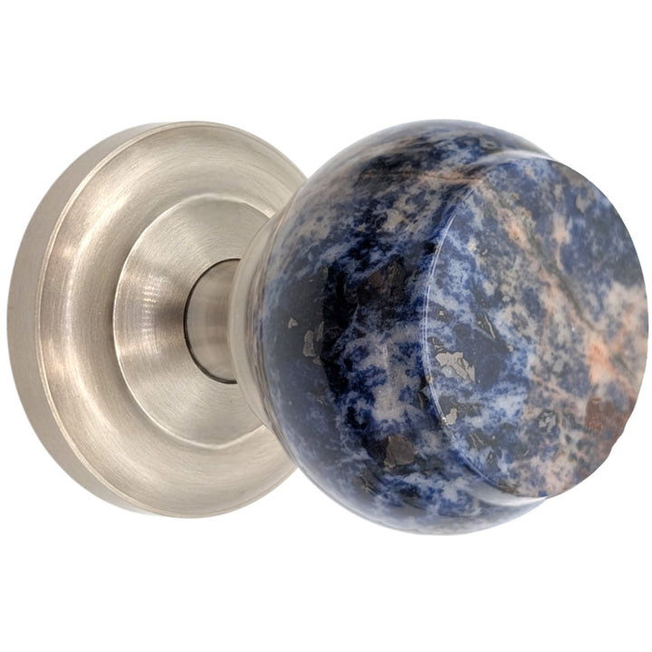 ##Antique Hardware## Magnifique™ Classic Door Set with Royal Blue Knobs (Several Finishes Available)