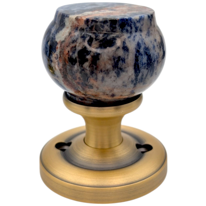 ##Antique Hardware## Magnifique™ Classic Door Set with Royal Blue Knobs (Several Finishes Available)