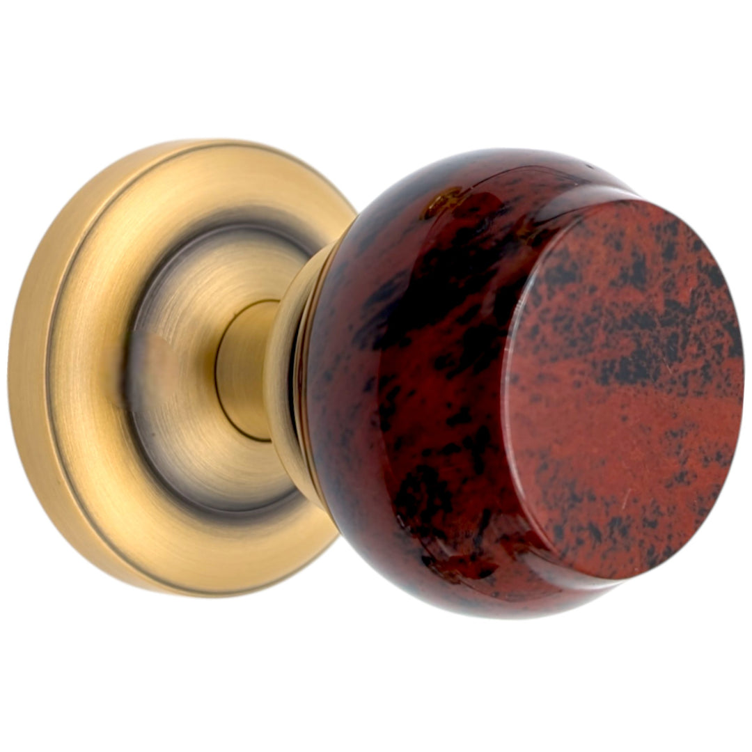 ##Antique Hardware## Magnifique™ Classic Door Set with Mahogany Obsidian Knobs (Several Finishes Available)