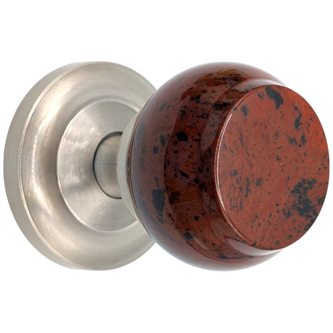 ##Antique Hardware## Magnifique™ Classic Door Set with Mahogany Obsidian Knobs (Several Finishes Available)