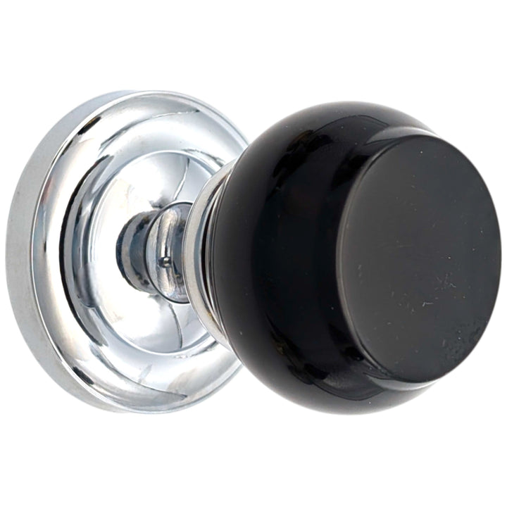 Magnifique™ Classic Door Set with Black Obsidian Knobs (Several Finishes Available)