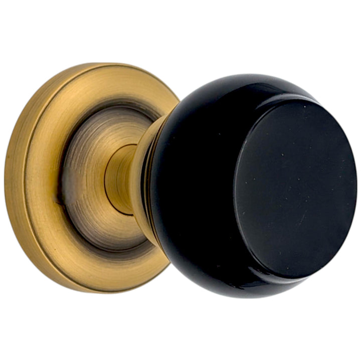 Magnifique™ Classic Door Set with Black Obsidian Knobs (Several Finishes Available)