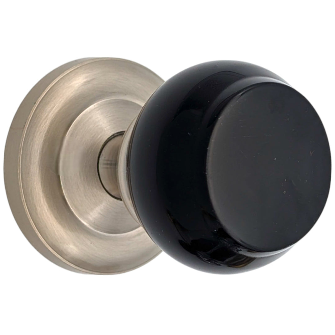 Magnifique™ Classic Door Set with Black Obsidian Knobs (Several Finishes Available)