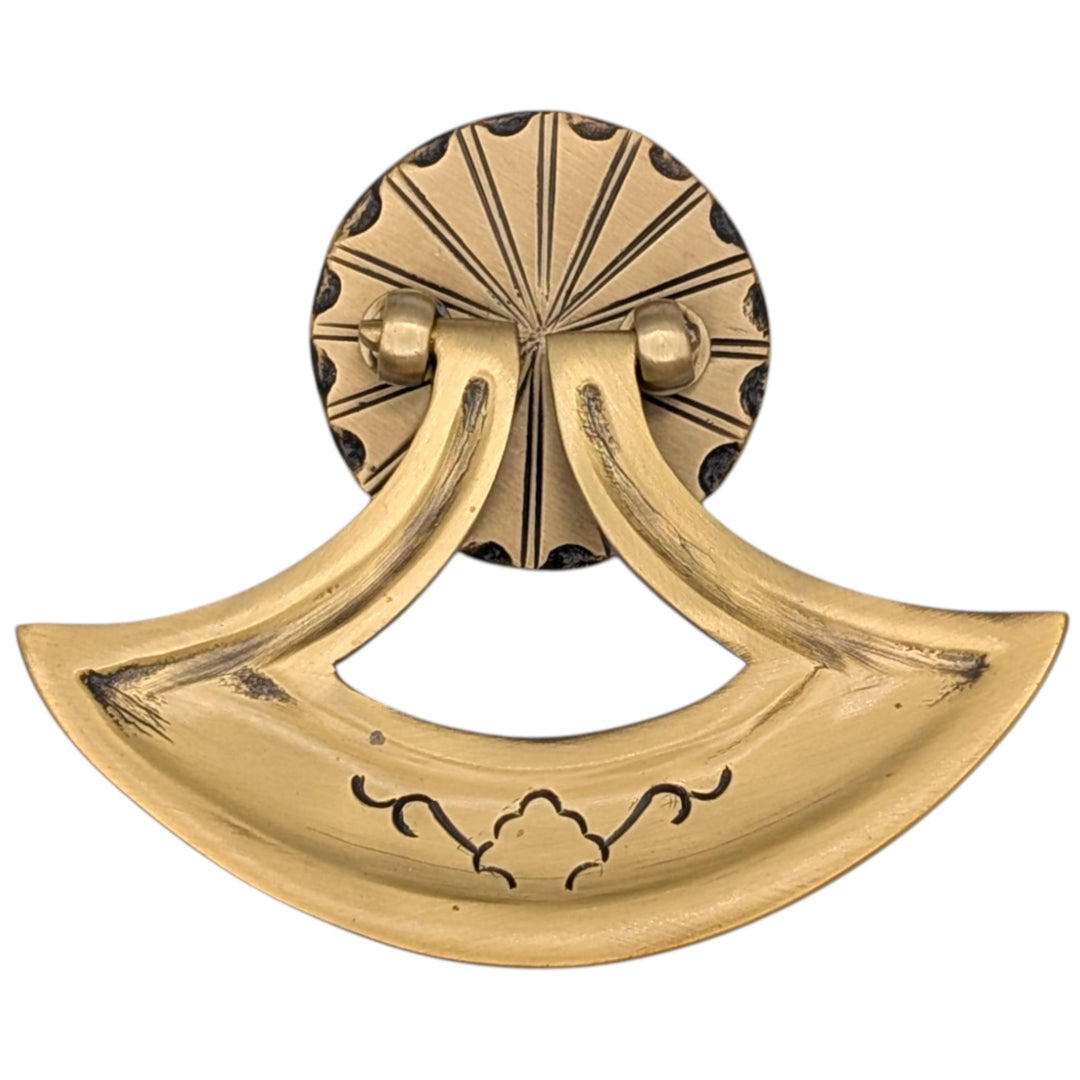 ##Antique Hardware## 4 Inch Solid Brass Curved Drop Pull (Several Finishes Available)