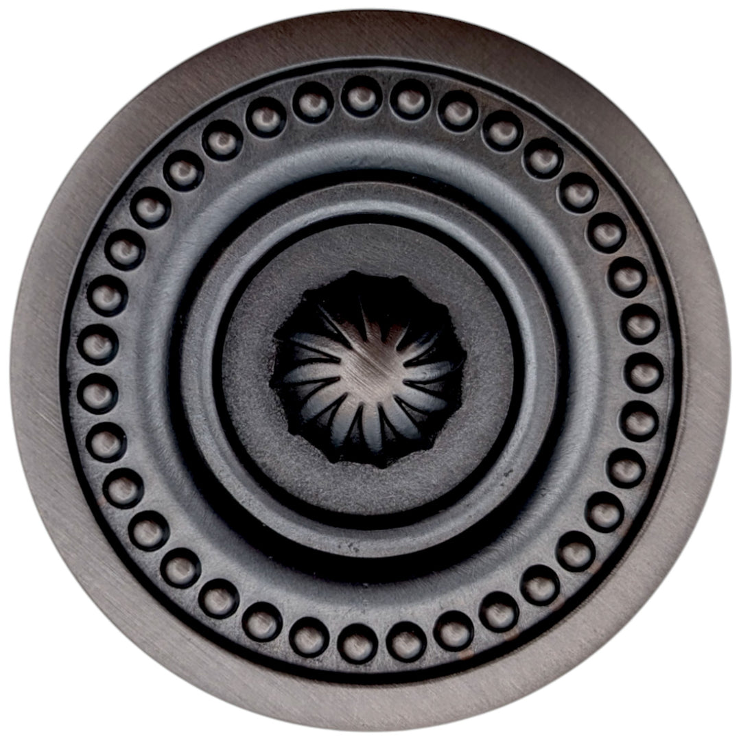 ##Antique Hardware## 2 inch Beaded Imperial Cabinet Knob (Several Finishes Available)