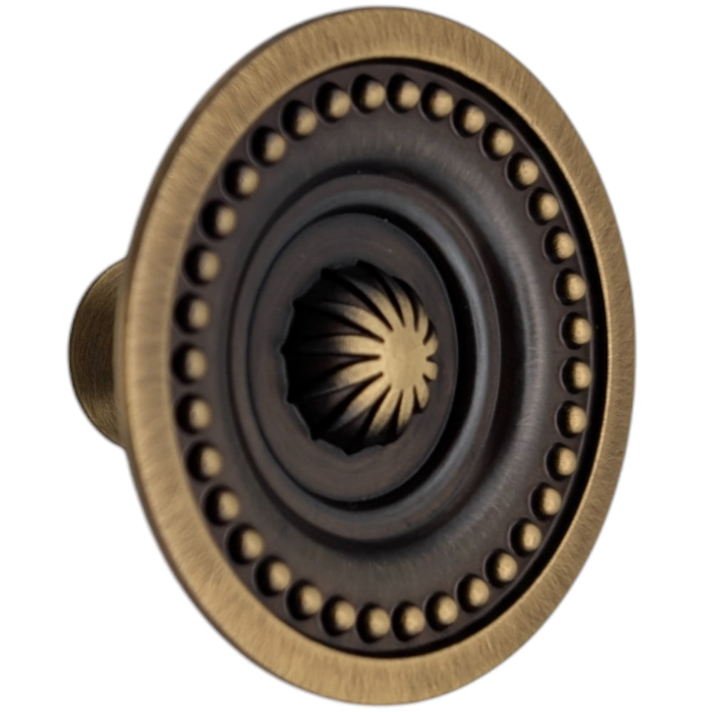 ##Antique Hardware## 2 inch Beaded Imperial Cabinet Knob (Several Finishes Available)