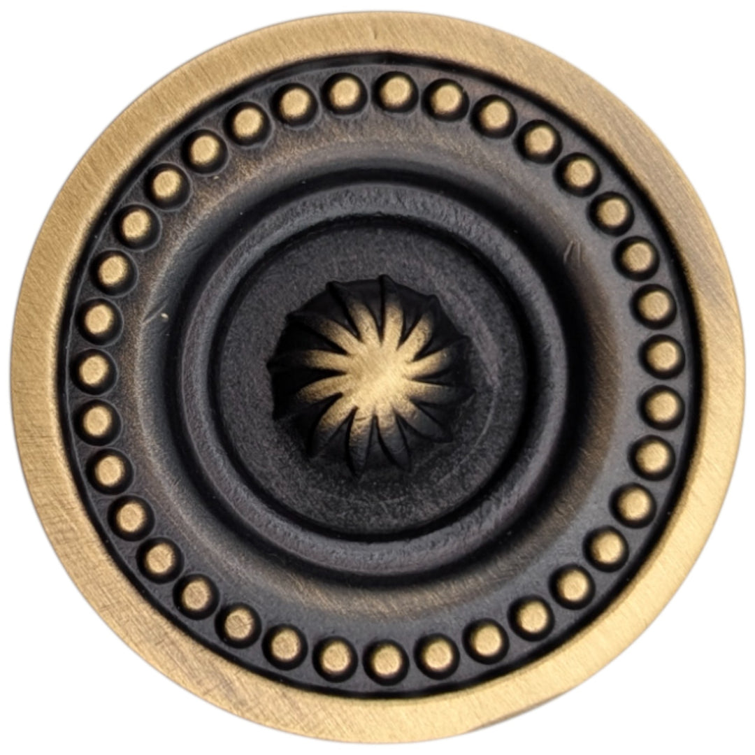 ##Antique Hardware## 1 1/2 inch Beaded Imperial Cabinet Knob (Several Finishes Available)