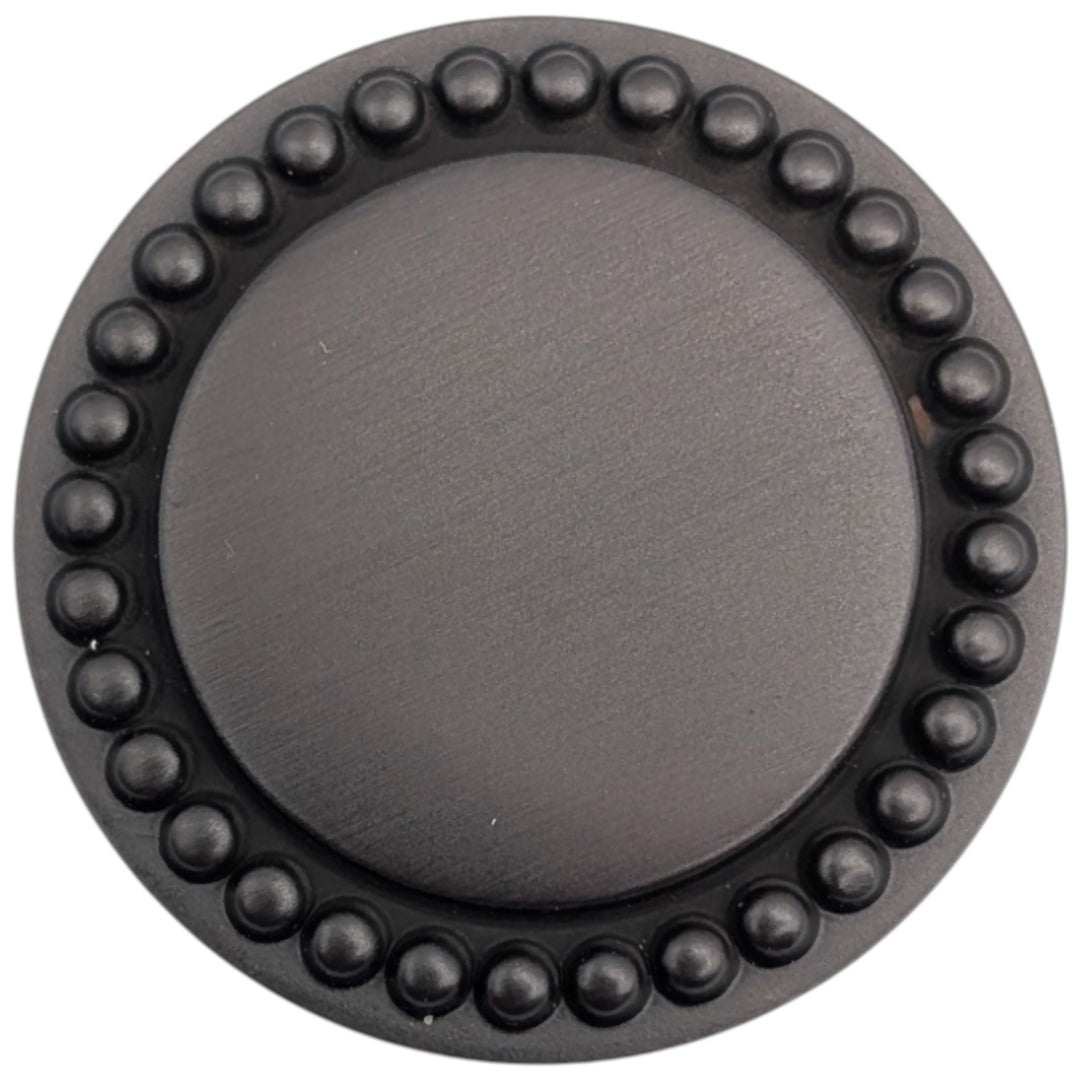 ##Antique Hardware## 1 1/4 inch Beaded Signature Cabinet Knob (Several Finishes Available)