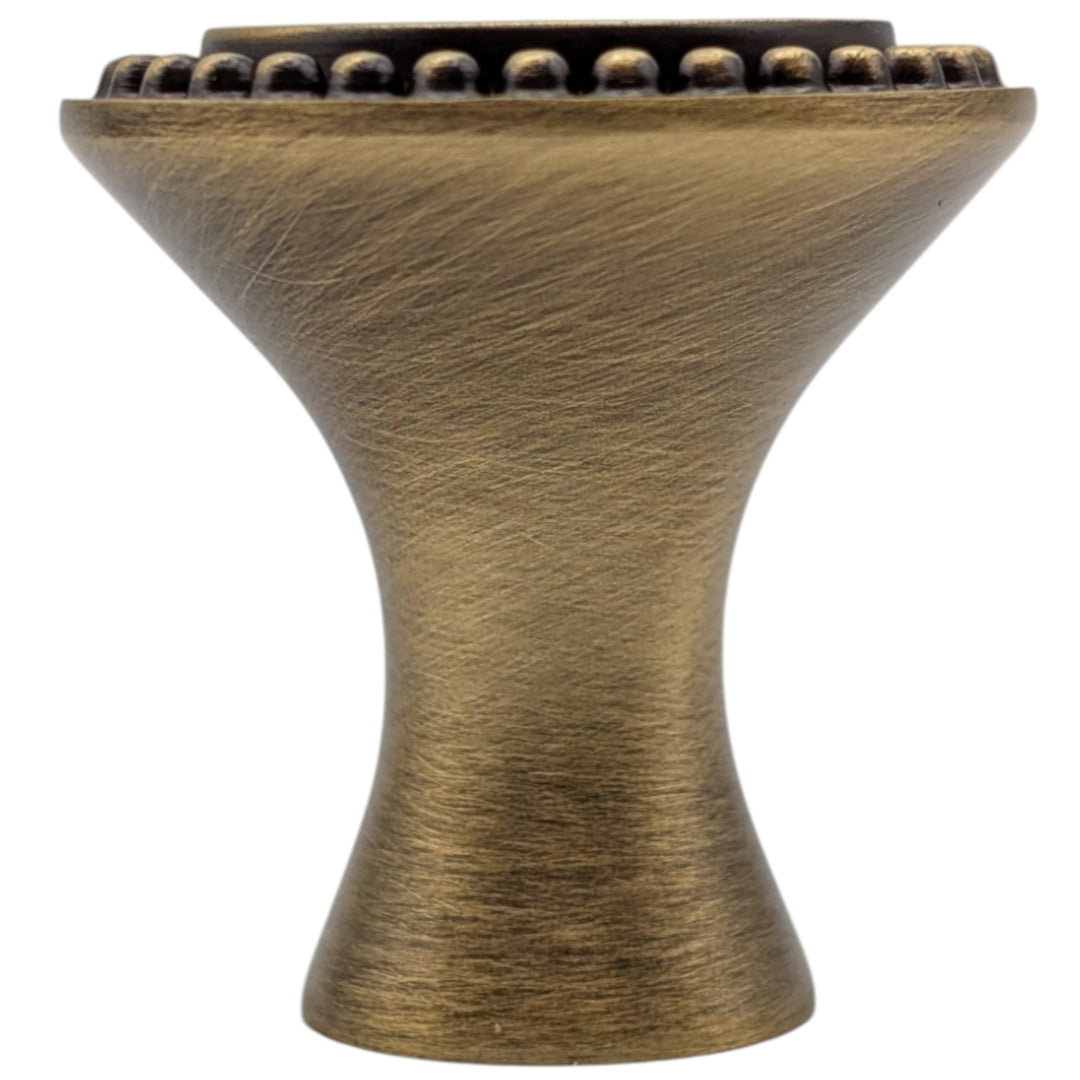 ##Antique Hardware## 1 1/4 inch Beaded Signature Cabinet Knob (Several Finishes Available)