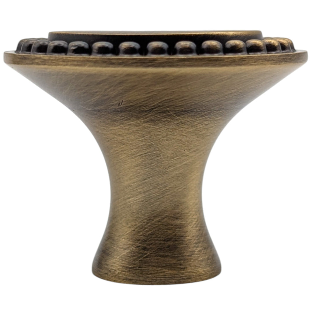##Antique Hardware## 1 1/2 inch Beaded Signature Cabinet Knob (Several Finishes Available)